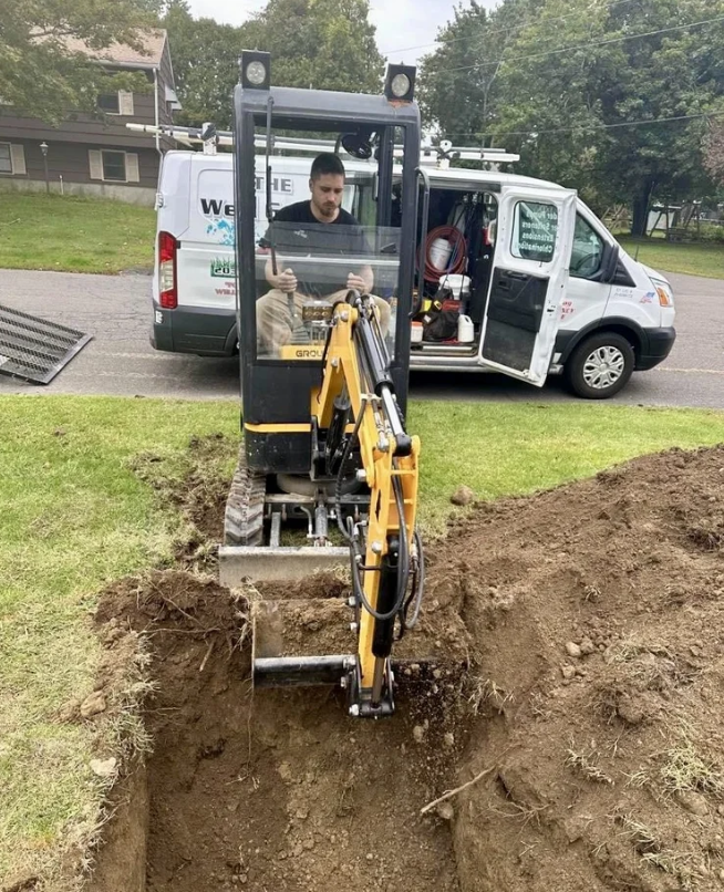 Excavation work for well water service